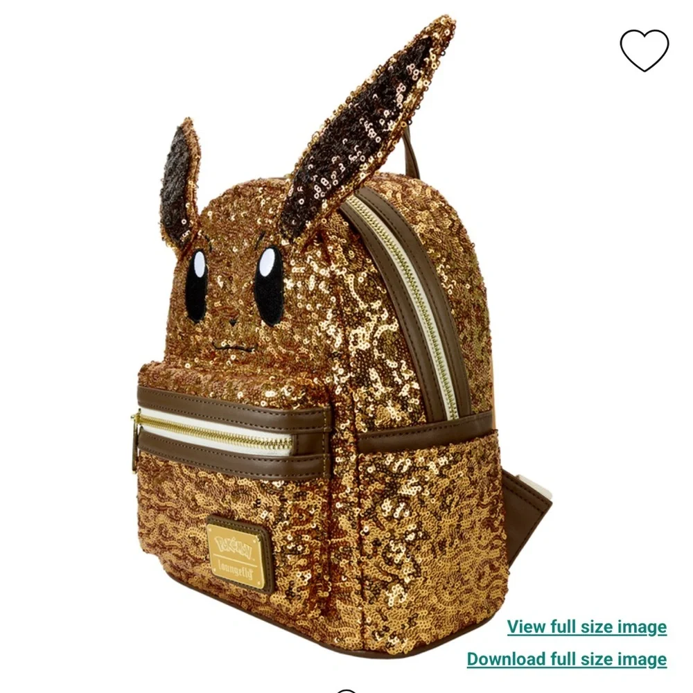 Loungefly Pokémon Exclusive Eevee Sequin Cosplay Mini Backpack & Wallet Set
